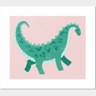 Cute Hand Painted Dinosaur Posters and Art